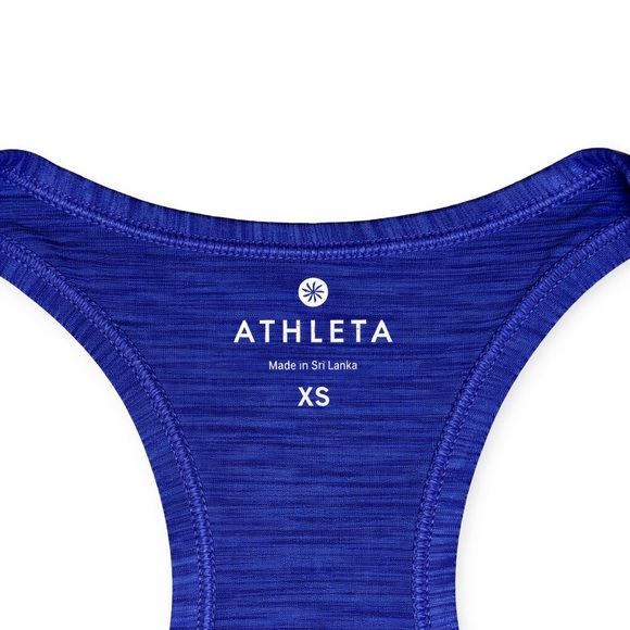 Athleta Shadow Stripe Chi Tank Top Blue XS Racerback Athletic Activewear - Picture 5 of 7